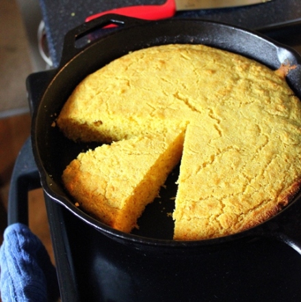 cast-iron cornbread with salted molasses butter 2
